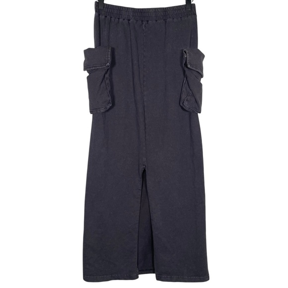 Urban Revivo Size S Elastic Waist Cargo Midi Skirt in Gray - Picture 6 of 7